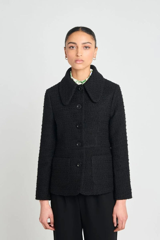twenty-seven names Veda Blazer - Wool Boucle - Black
