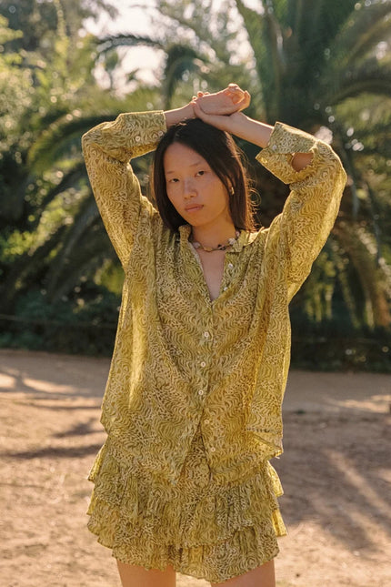 Kinga Csilla Viper Dorato Shirt - Pistachio