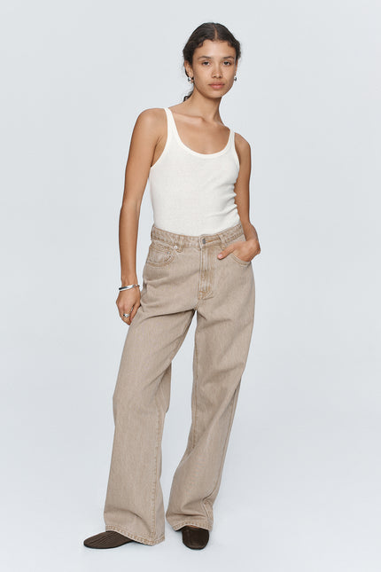 Marle Wide Leg Jean - Chai