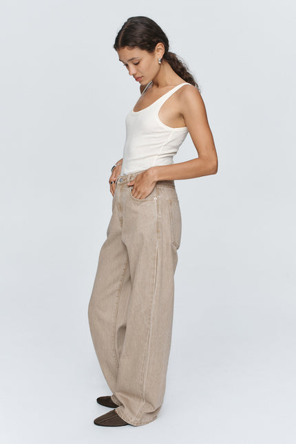 Marle Wide Leg Jean - Chai