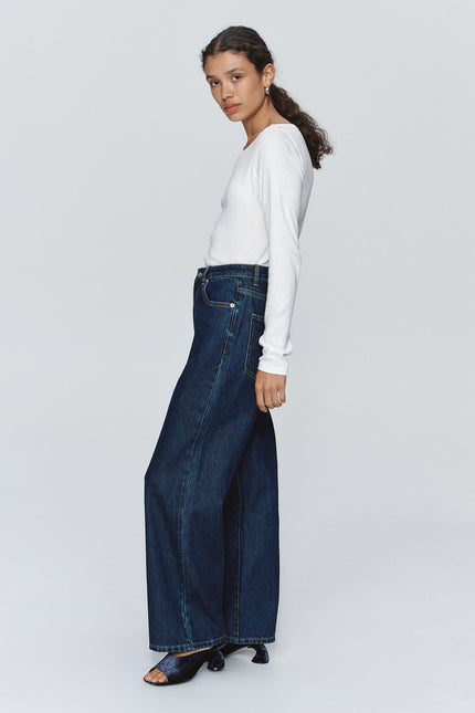 Marle Wide Leg Jean - Washed Indigo
