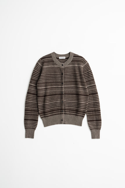 Dinadi - YAK Striped Cardigan - Two Tone