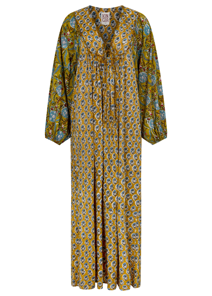 Kinga Csilla Zoya Block Print Marrakech Dress - Green