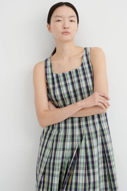 Kowtow Author Dress - Violet Check