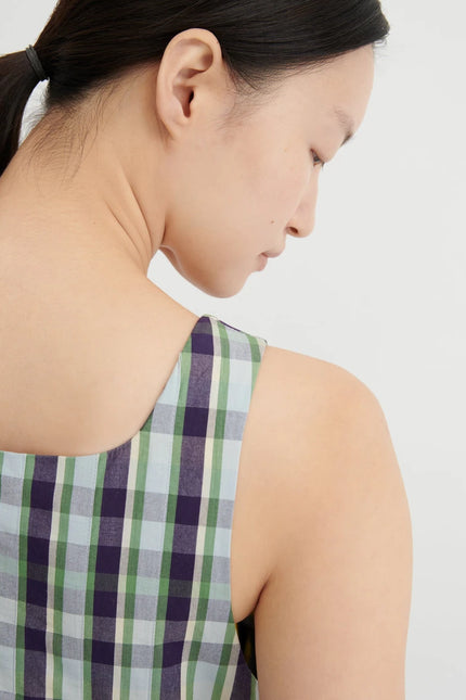 Kowtow Author Dress - Violet Check