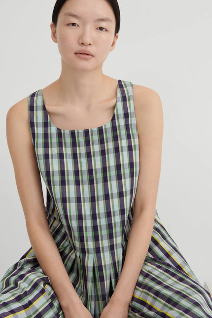 Kowtow Author Dress - Violet Check