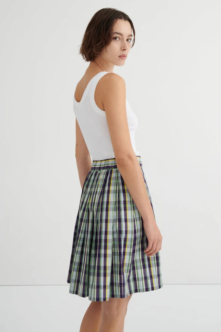 Kowtow Author Skirt - Violet Check