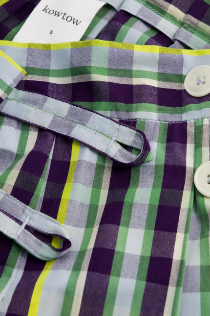 Kowtow Author Skirt - Violet Check