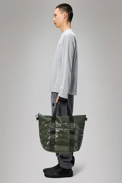 Rains Puffer Mix Tote bag mini - Swamp