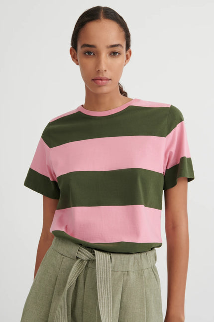 Kowtow Classic Tee - Begonia Stripe