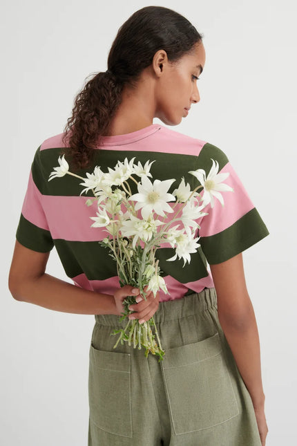 Kowtow Classic Tee - Begonia Stripe