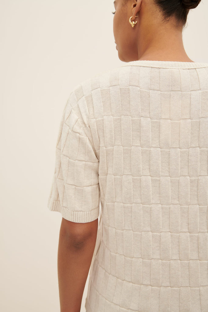 Kowtow Etch Tee - Light Marle