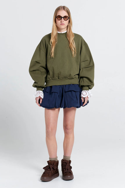 Karen Walker Campus Sweatshirt - Hunter Green
