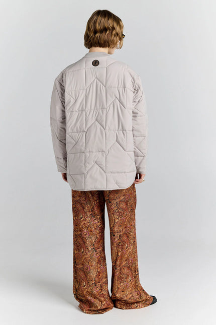 Karen Walker Quilted Monogram Jacket -- Ecru