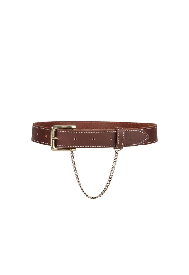 Karen Walker Rider Leather Belt - Brown