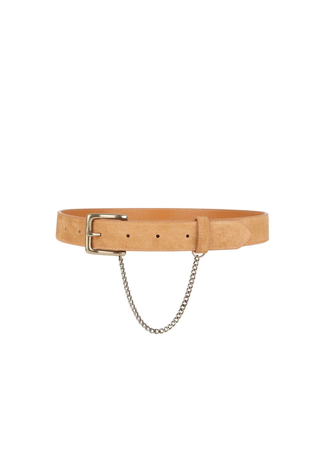 Karen Walker Rider Leather Belt - Light Tan