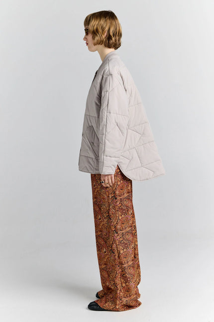 Karen Walker Quilted Monogram Jacket -- Ecru