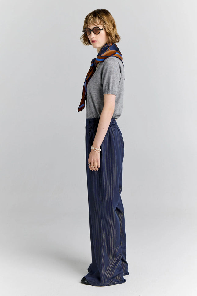 Karen Walker Palazzo Lounge Pants - Navy