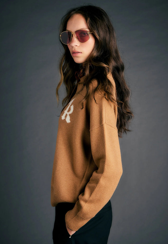 Karen Walker K Flag Polo - Tan