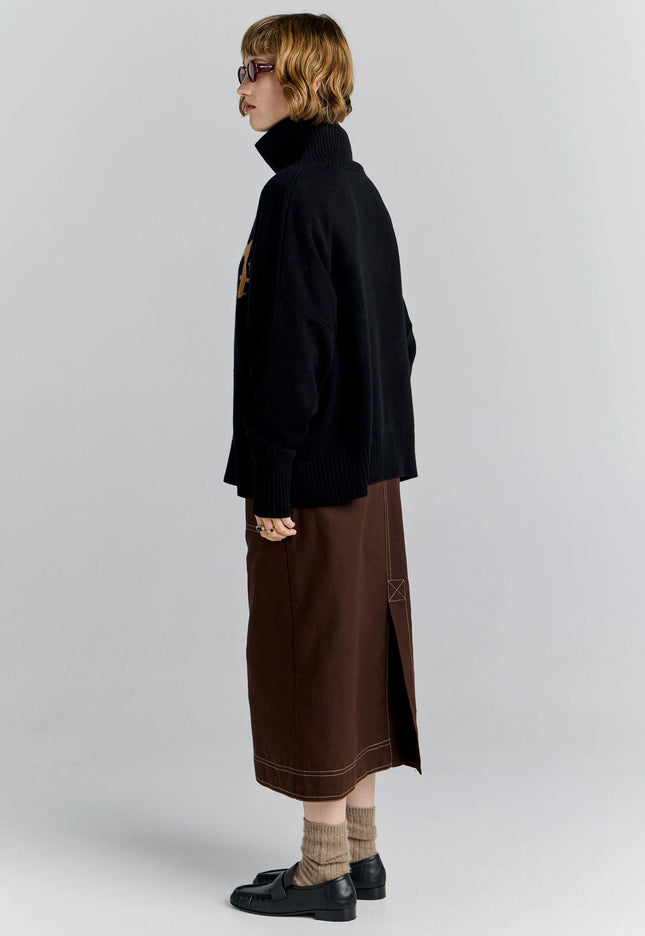 Karen Walker K Flag Sweater - Black