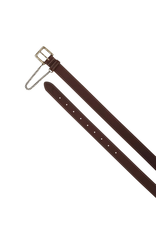 Karen Walker Rider Leather Belt - Brown