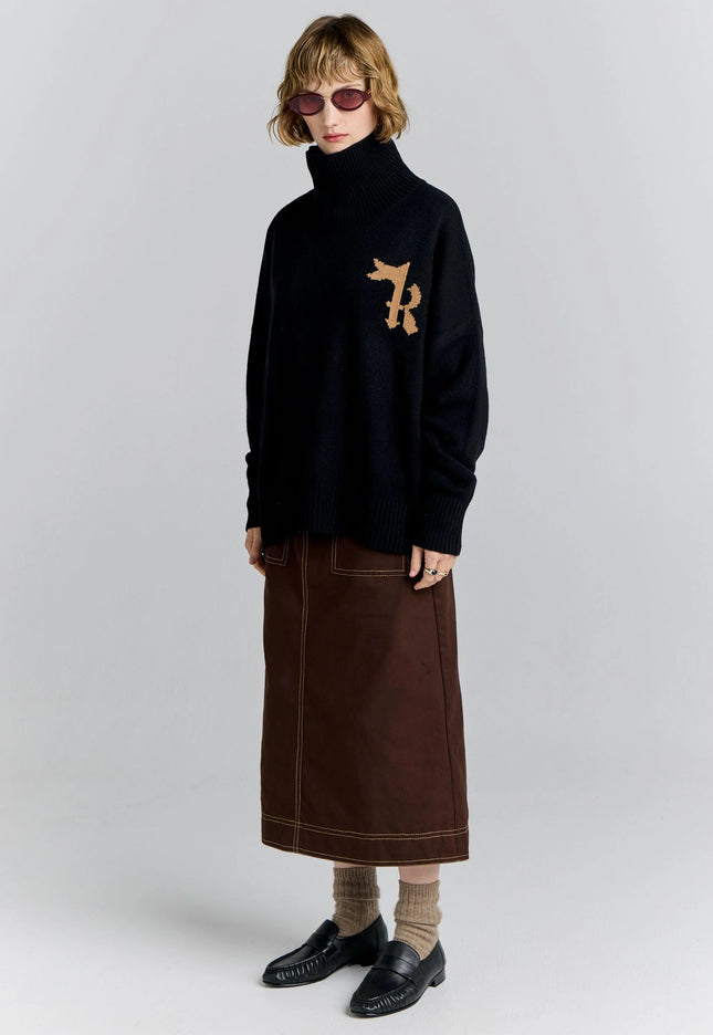 Karen Walker K Flag Sweater - Black