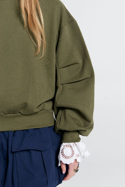 Karen Walker Campus Sweatshirt - Hunter Green