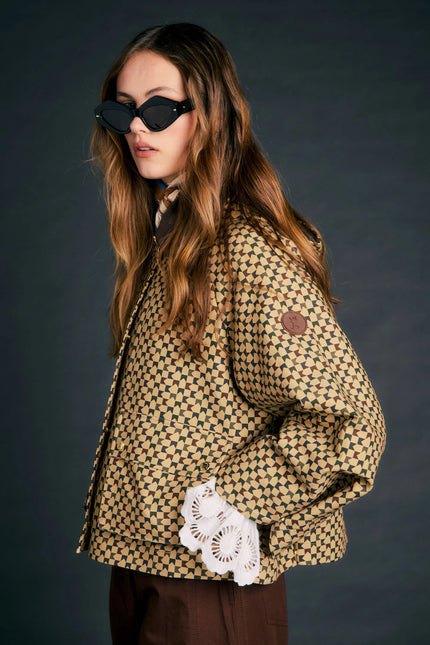 Karen Walker Overtime Jacket - Tan/Multi