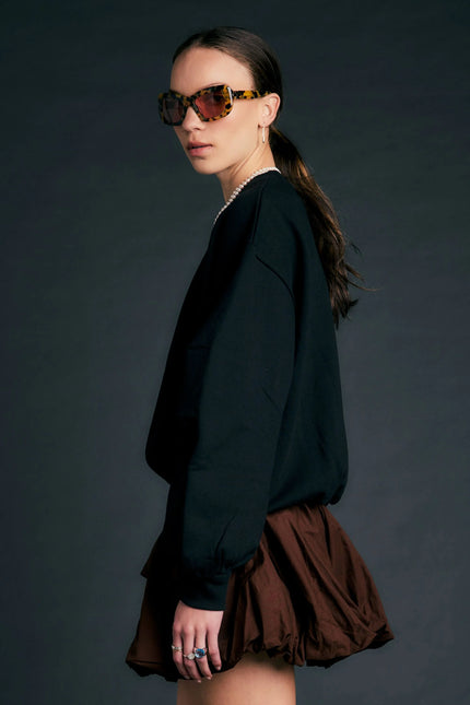 Karen Walker Campus Sweatshirt - Black