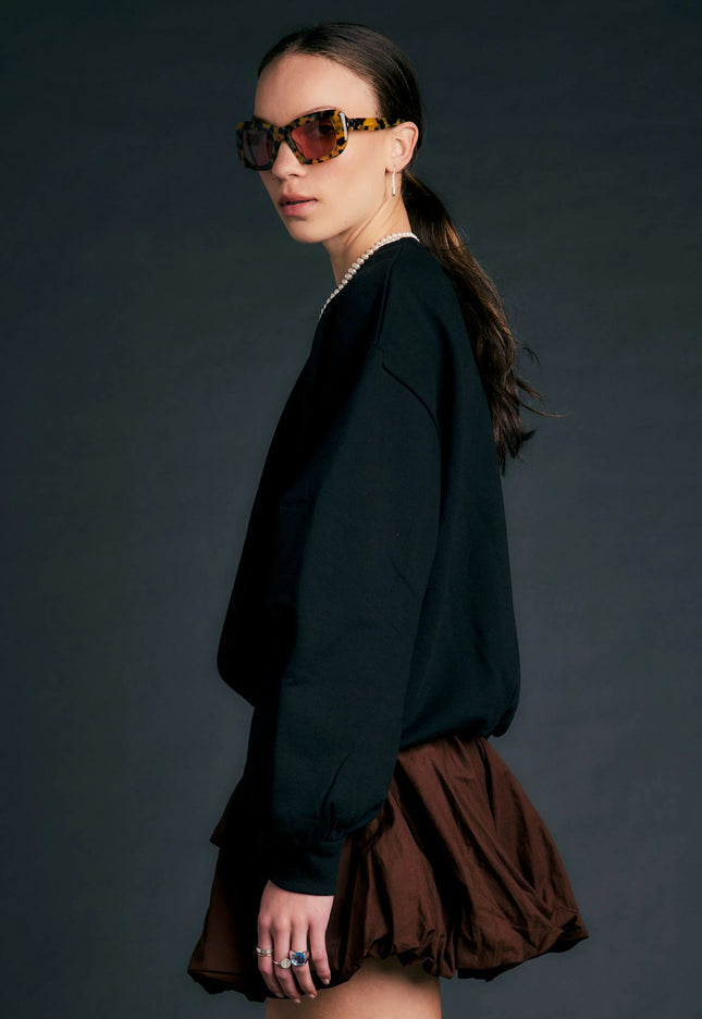 Karen Walker Campus Sweatshirt - Black