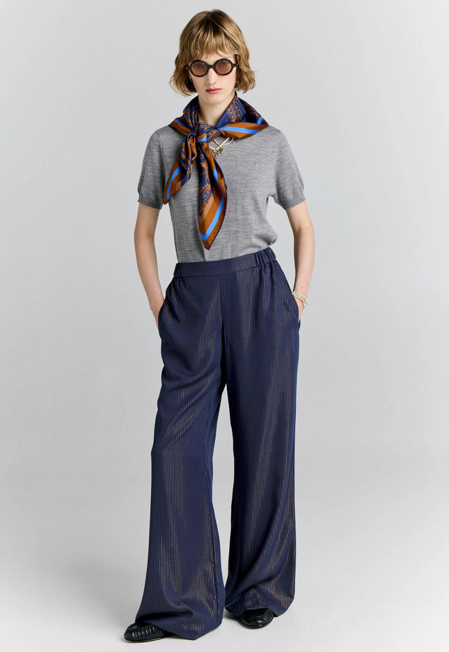 Karen Walker Palazzo Lounge Pants - Navy