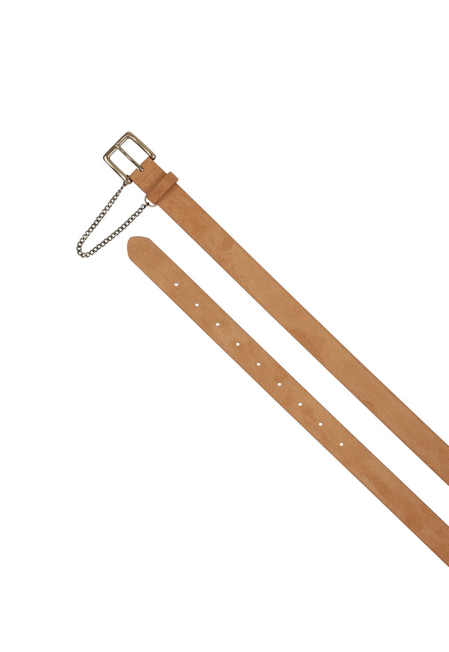 Karen Walker Rider Leather Belt - Light Tan