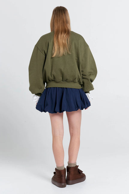 Karen Walker Campus Sweatshirt - Hunter Green