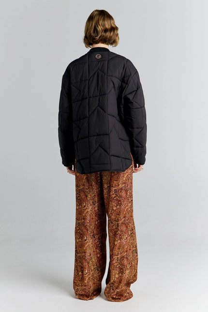 Karen Walker Quilted Monogram Jacket - Black/Brown