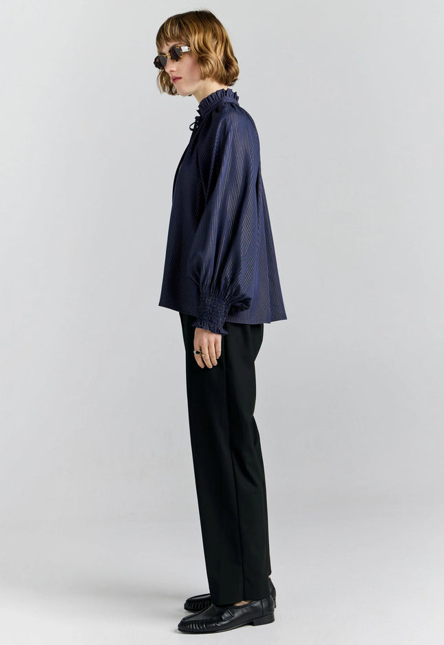 Karen Walker Province Blouse - Navy