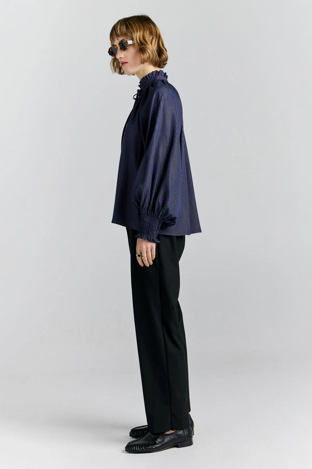Karen Walker Province Blouse - Navy