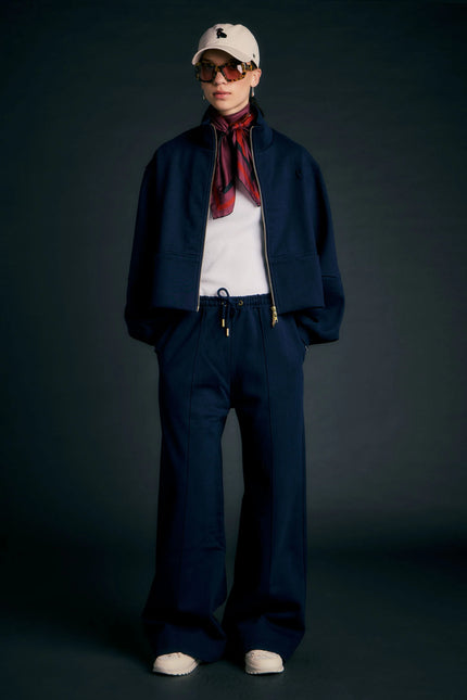 Karen Walker Pin Tuck Track Pants - Navy