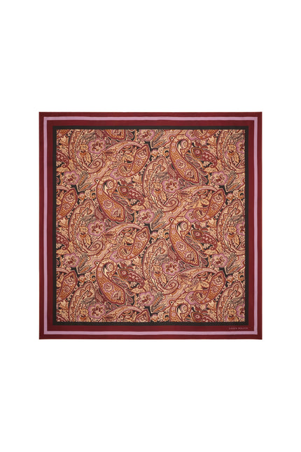 Karen Walker Paisley Classic Silk Scarf - Burgundy