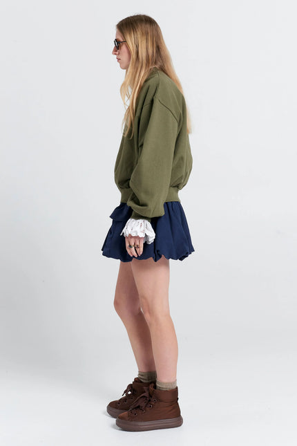 Karen Walker Campus Sweatshirt - Hunter Green