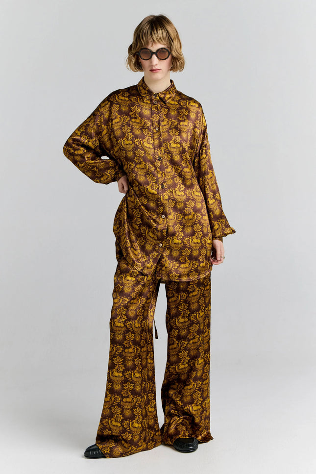 Karen Walker Squall Shirt - Chocolate Multi