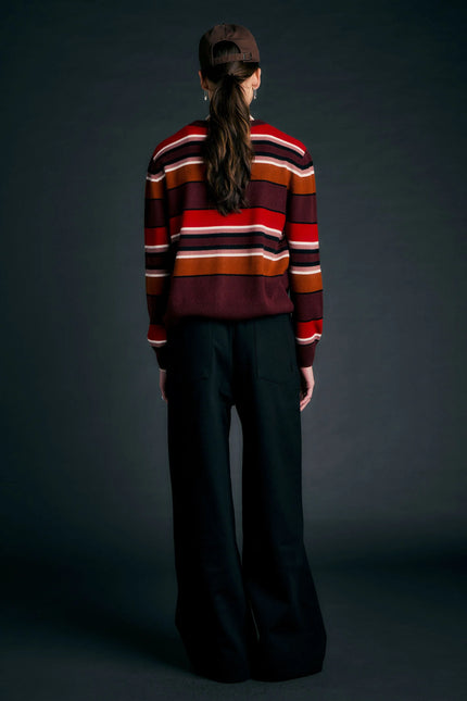 Karen Walker Pin Tuck Track Pants ~ Black