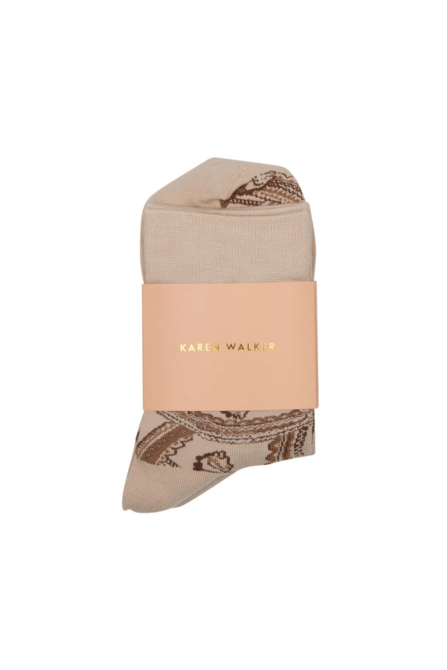 Karen Walker Carousel Socks 2 Pack - Cream Multi