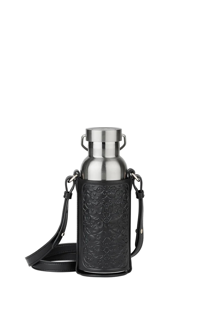 Karen Walker Filigree Bottle and Bottle Holder - Black