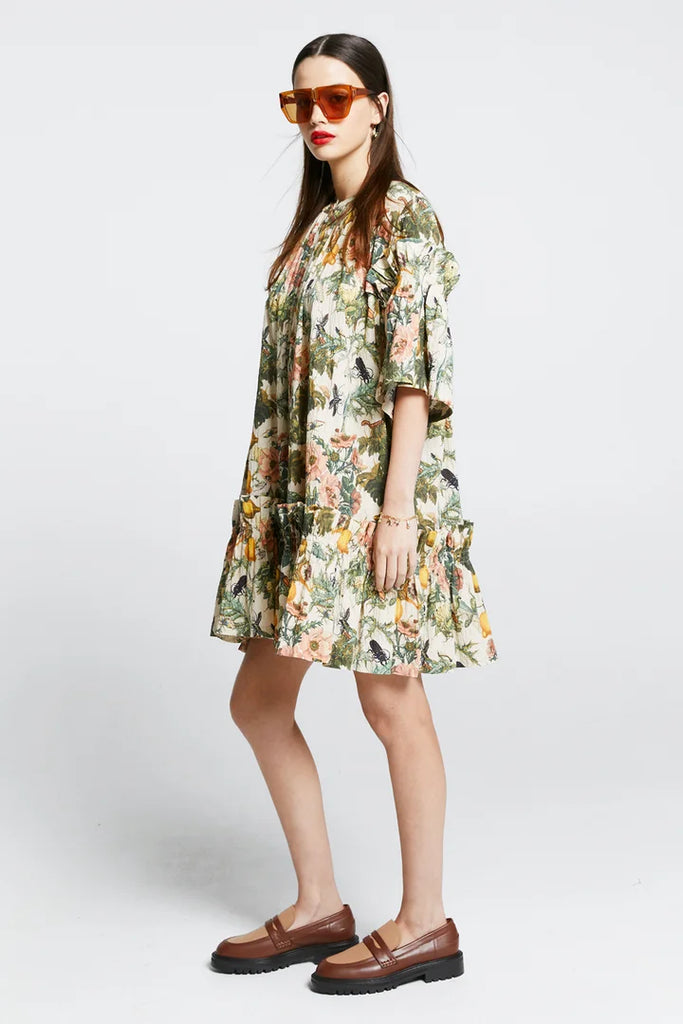 Karen Walker Glade Dress - Insects and Fruit