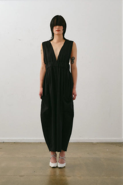 Otsu Hiyori Overall - Cotton - Black