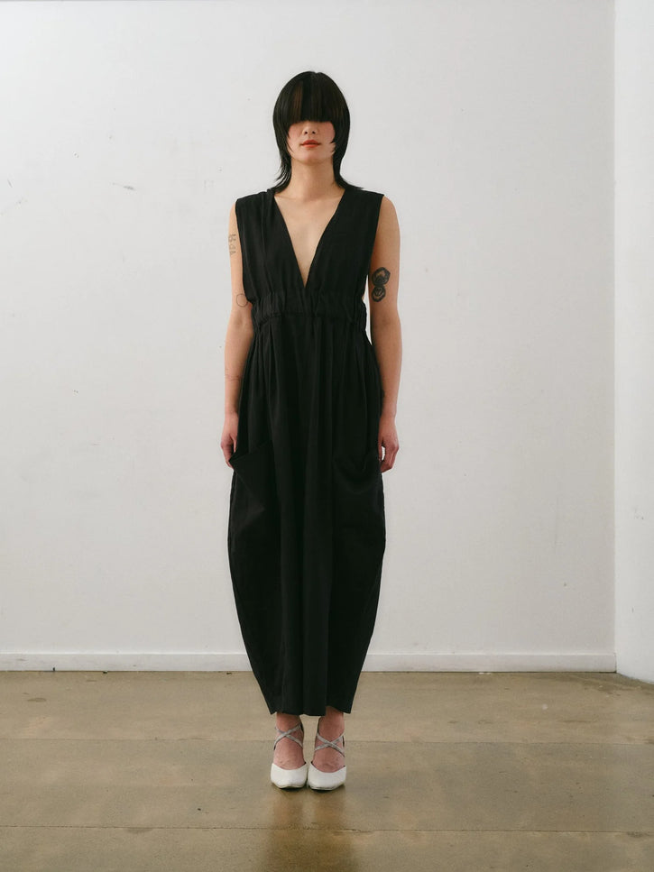 Otsu Hiyori Overall - Cotton - Black