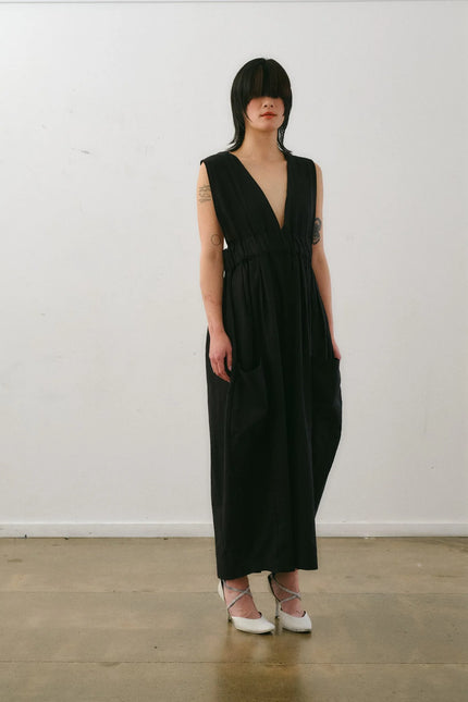 Otsu Hiyori Overall - Cotton - Black