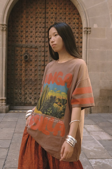 Kinga Csilla Red Cactus OG Tee - Brown