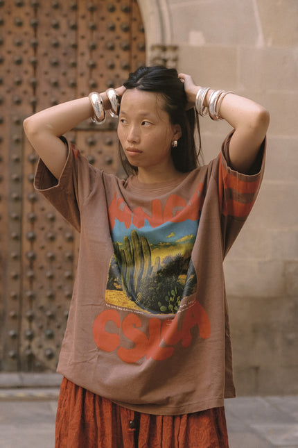Kinga Csilla Red Cactus OG Tee - Brown