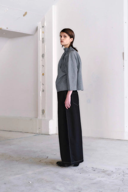 Otsu Ihojin Short Sleeve Linen - Pin Check